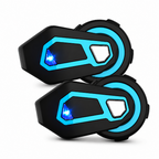 Two blue motorcycle intercom