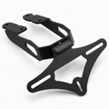 A black metal mounting bracket with a triangular plate and two angled support arms, shown on a clean white background.