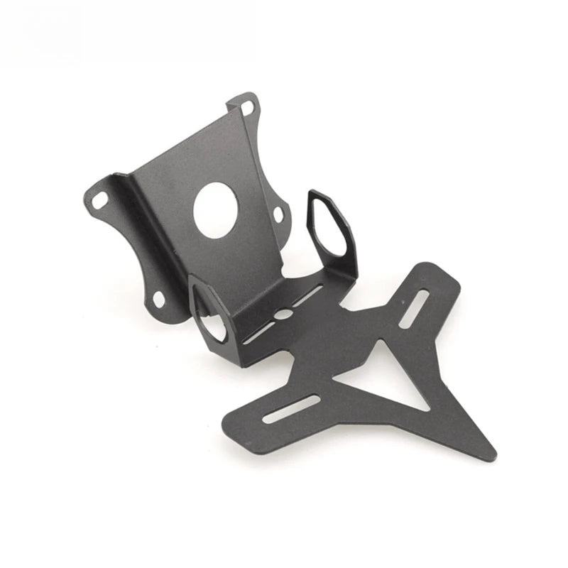 Black metal mounting bracket and crossbar adapter, shown on a clean white background.
