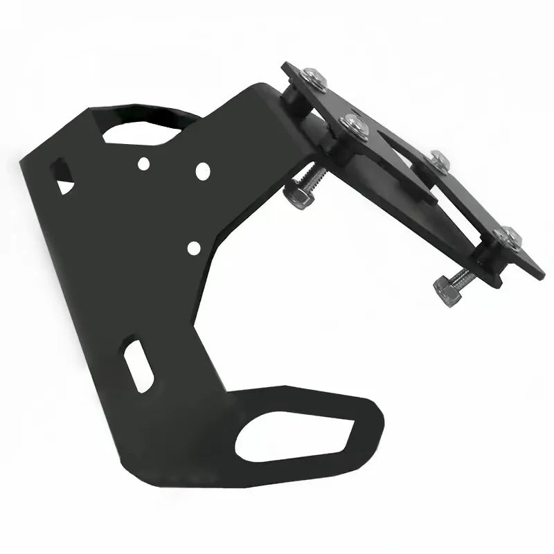 A black metal mounting bracket with adjustable bolts and silver hardware, shown on a plain white background.