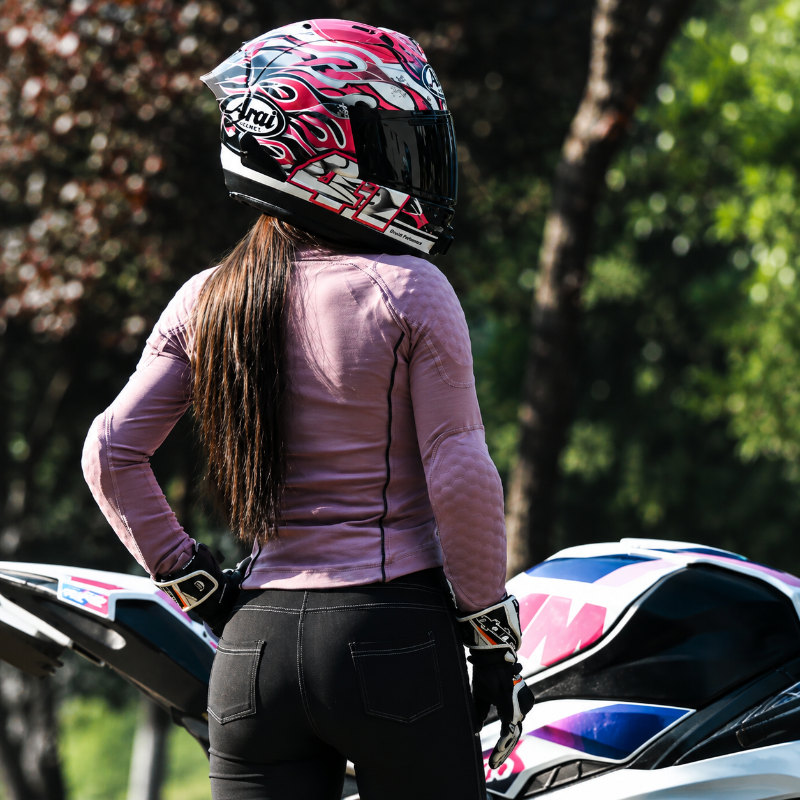 Women Motorcycle Jacket - Summer Riding with Protective Pads