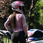 Women Motorcycle Jacket - Summer Riding with Protective Pads